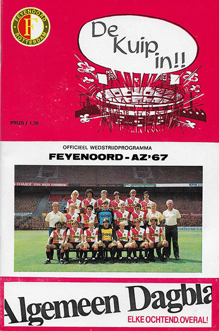 AZ Programma 25-mei-1985 Feyenoord uit